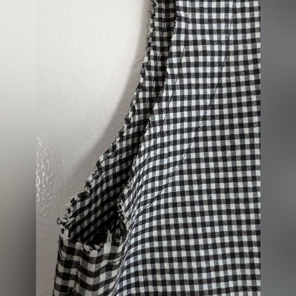 Paolo Tricot Checkered Gingham Sleeveless Long Vest Gillet Medium - Picture 7 of 10